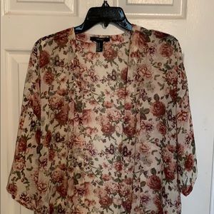 Forever 21 Floral Kimono Duster